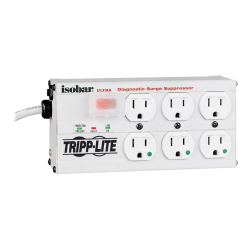 Tripp Lite Isobar Ultra 6-Outlet Diagnostic Surge Suppressor, 15ft Cord, Gray