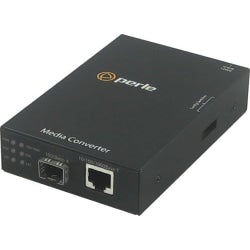 Perle S-1110-SFP Gigabit Ethernet Media Converter - 1 x Network (RJ-45) - 10/100/1000Base-T - 1 x Expansion Slots - 1 x SFP Slots - External, Rack-mountable