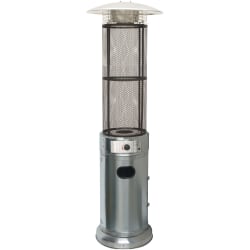 Hanover Patio Heater With Glass Flame Display, Stainless Steel