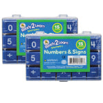 Ready 2 Learn Numbers And Signs Stamps, 1in, 15 Stamps Per Set, Pack Of 2 Sets