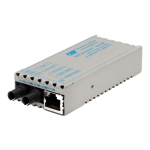 Omnitron miConverter 10/100 Plus - Fiber media converter - 100Mb LAN - 10Base-T, 100Base-FX, 100Base-TX - RJ-45 / ST multi-mode - up to 3.1 miles - 1310 nm