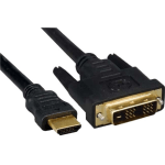 Unirise HDMI Male to DVI-D 12+1 M-M Cable - 15 ft DVI/HDMI A/V Cable for Audio Device, Video Device - First End: 1 x HDMI Male Digital Audio/Video - Second End: 1 x DVI-D (Single-Link) Male Digital Video - Supports up to 4096 x 2160 - Black