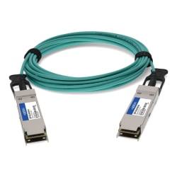 AddOn MSA and TAA Compliant 56GBase-AOC QSFP+ to QSFP+ Direct Attach Cable (850nm, MMF, 3m) - 100% compatible and guaranteed to work