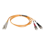 Eaton Tripp Lite Series Duplex Multimode 62.5/125 Fiber Patch Cable (LC/ST), 5M (16 ft.) - Patch cable - ST multi-mode (M) to LC multi-mode (M) - 5 m - fiber optic - duplex - 62.5 / 125 micron - orange