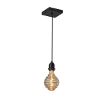 Adesso Wren Pendant Lamp, 5inW, Natural/Black