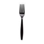 Dixie Heavyweight Forks, Black, Carton Of 1,000 Forks