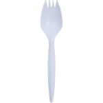 Genuine Joe Medium-Weight Spork - 1 Piece(s) - 1000/Carton - Spork - 1 x Spork - Disposable - White