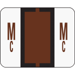 Smead BCCR Bar-Style Permanent Alphabetical Labels, Mc, Brown, Roll Of 500