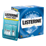 Listerine Cool Mint Pocketpacks Breath Strips, 24 Strips Per Pocketpack, Box Of 18 Pocketpacks