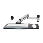 Ergotron LX - Mounting kit (mouse holder, wrist rest, keyboard tray, sit-stand arm, slide-out mouse tray, base, extension) - for keyboard / mouse - polished aluminum - wall-mountable - for P/N: 45-353-026