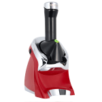 Edgecraft Yonanas Deluxe Non-Dairy Frozen Fruit Soft Serve Dessert Maker, 10-1/4in x 15-5/8in x 6-1/2in, Red