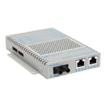 Omnitron OmniConverter FPoE/S - Fiber media converter - 100Mb LAN - 10Base-T, 100Base-FX, 100Base-TX - RJ-45 / ST single-mode - up to 18.6 miles - 1310 nm