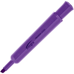 Integra Chisel Desk Liquid Highlighters - Chisel Marker Point Style - Purple - 1 Dozen