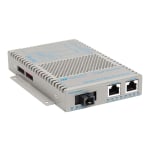 Omnitron OmniConverter GPoE+/S - Fiber media converter - GigE - 10Base-T, 100Base-FX, 100Base-TX, 1000Base-T, 1000Base-X - RJ-45 / SC single-mode - up to 12.4 miles - 1550 (TX) / 1310 (RX) nm