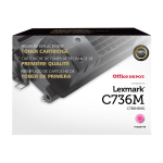 Office Depot Remanufactured Magenta High Yield Toner Cartridge Replacement For Lexmark C736, ODC736M