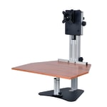 Ergo Desktop Kangaroo Pro Height-Adjustable Single-Monitor Desk, Cherry