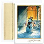 Great Papers! Holiday Greeting Cards With Envelopes, 5 5/8in x 7 7/8in, Patriotic Snowman, Pack Of 18