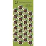 Great Papers! Holiday Seals, 1in, Brown/Green/Red, Pinecone Garland, Pack Of 50