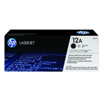 HP 12A Black Toner Cartridge, Q2612A