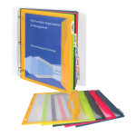 C-Line Super Heavyweight Poly Binder Pockets with Write-On Index Tabs - 5-Tab Set, Assorted Colors, 8-1/2 x 11, 5/ST, 06650