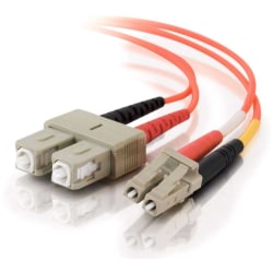 C2G 5m LC-SC 50/125 OM2 Duplex Multimode PVC Fiber Optic Cable (USA-Made) - Orange - Patch cable - LC multi-mode (M) to SC multi-mode (M) - 5 m - fiber optic - duplex - 50 / 125 micron - OM2 - orange