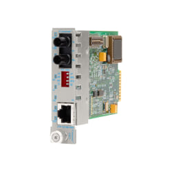 Omnitron iConverter GX/T - Fiber media converter - GigE - 10Base-T, 100Base-TX, 1000Base-T, 1000Base-X - RJ-45 / ST multi-mode - up to 1800 ft - 850 nm