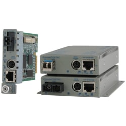 Omnitron iConverter GX/TM2 - Fiber media converter - GigE - 10Base-T, 100Base-TX, 1000Base-T, 1000Base-X - RJ-45 / SC multi-mode - up to 1800 ft - 850 nm