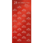 Great Papers! Holiday Foil Seals, 1in, Red/White, Merry Christmas, Pack Of 50