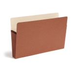 Smead Straight-Cut Tab Redrope File Pockets, Legal Size, 5 1/4in Expansion, 30% Recycled, Redrope, Box Of 50