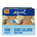 Equal Zero Calorie Original Sweetener, Box of 1,000 Sweetener Packets