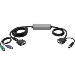 Belkin F1D9010B06 KVM Cable Adapter - 6 ft KVM Cable - First End: 1 x 15-pin HD-15, 1 x Mini-DIN (PS/2) - Second End: 1 x 15-pin HD-15, 1 x USB - TAA Compliant