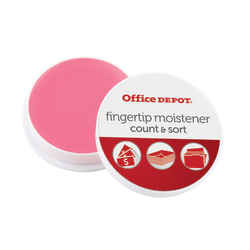 Office Depot Brand Fingertip Moisteners, 10 Grams, Pink, Pack Of 3