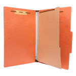 Folders With 1 Divider, 4 Fasteners, 2in Expansion, Legal Size, Red, Unit Of 20