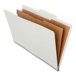 Folders With 2 Dividers, 6 Fasteners, 2in Expansion, Light Green