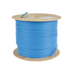 Eaton Tripp Lite Series Cat5e 350 MHz Stranded-Core (UTP) PVC Bulk Ethernet Cable - Blue, 1000 ft. (304.8 m), TAA - Bulk cable - 1000 ft - UTP - CAT 5e - riser, stranded - blue