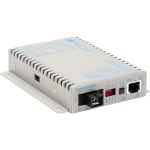 Omnitron iConverter T1/E1 Single-Fiber Media Converter RJ48 SC Single-mode 20km BiDi Wide Temp - 1 x T1/E1; 1 x SC Single-mode Single-Fiber (1310/1550); Wall-Mount Standalone; US AC Powered; Lifetime Warranty