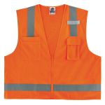 Ergodyne GloWear Surveyors Mesh Hi-Vis Class 2 Safety Vest, 5X, Orange