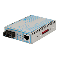 Omnitron FlexPoint GX/T - Fiber media converter - GigE - 10Base-T, 100Base-TX, 1000Base-T, 1000Base-X - RJ-45 / SC single-mode - up to 87 miles - 1550 nm