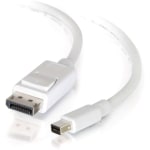 C2G 3ft Mini DisplayPort to DisplayPort Adapter Cable M/M - White - DisplayPort/Mini DisplayPort for Notebook, Tablet, Monitor, Audio/Video Device - 3 ft - 1 x Mini DisplayPort Male Thunderbolt - 1 x DisplayPort Male Digital Audio/Video - White"""