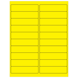 Tape Logic Permanent Labels, LL177YE, Rectangle, 4in x 1in, Fluorescent Yellow, Case Of 2,000