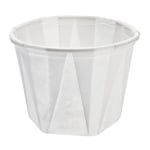 Solo Cup Treated Paper Souffle Portion Cups, 1 Oz, White, 20 Bags of 250 Cups, Case Of 5,000 Cups