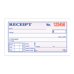 Adams Money/Rent Receipt Book, 5 3/8in x 2 3/4in, 2-Part, Carbonless, 50 Set Book