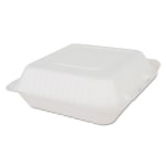 SCT ChampWare Molded-Fiber Clamshell 1-Compartment Containers, 9inH x 9inW x 3inD, White, Pack Of 200 Containers