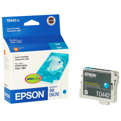 Epson T0442 DuraBrite Cyan Ink Cartridge, T044220