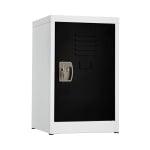 Alpine AdirOffice 1-Tier Steel Locker, 24inH x 15inW x 15inD, Black