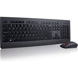 Lenovo Professional Wireless Keyboard & Mouse, Compact Keyboard, Laser Mouse