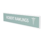 Deflecto Cubicle Nameplate Sign Holder, 2 1/4inH x 8 7/8inW x 3/16inD, Clear