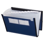 Pendaflex Professional Poly Expanding File, 13 Pockets, Letter Size, Metallic Blue