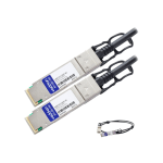 AddOn 2m Brocade Compatible QSFP+ DAC - Direct attach cable - QSFP+ to QSFP+ - 6.6 ft - twinaxial - SFF-8436/IEEE 802.3ba - passive - for Brocade ICX 6610-24, 6610-48, 6650-32, 6650-40, 6650-48, 6650-56, 6650-80