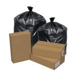 Pitt Plastics Repro Can Liners, 40 Gallon, Black, Pack Of 100 Liners